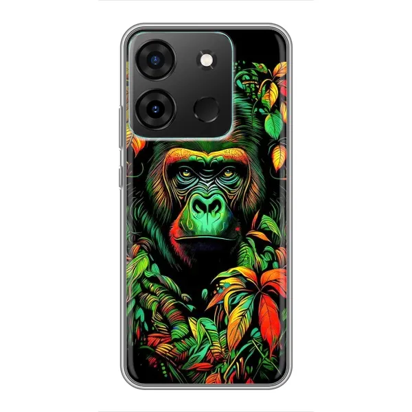Чохол з принтом «Мавпа в квітах» для Infinix Smart 7