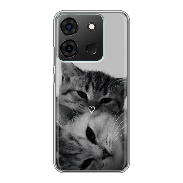 Чохол з принтом «Пара котів» для Infinix Smart 7