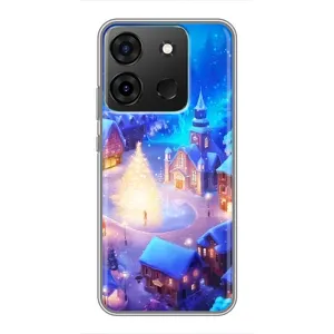 Рождественские Чехлы для Infinix Smart 7 (VPrint) (Рождественский город)