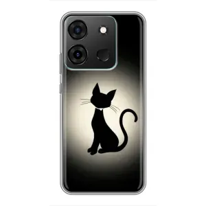 Чохол з принтом для Infinix Smart 7 (AlphaPrint) Модні коти (Силует котика)
