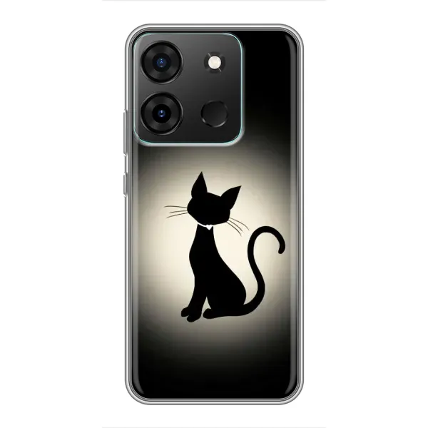 Чохол з принтом «Силует котика» для Infinix Smart 7