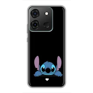 Чехол с принтом Стич на Infinix Smart 7 (Стич на черном)