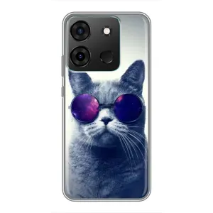 Чохол з принтом для Infinix Smart 7 (AlphaPrint) Модні коти (Стильний кіт)