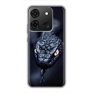 Чехол с картинкой «Хищники» для Infinix Smart 7 (Черная змея)