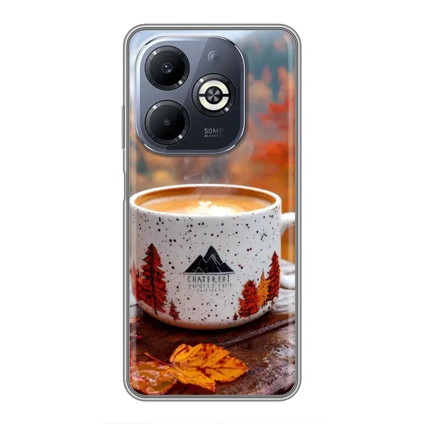 Чохол з принтом «Кава на природі» для Infinix Smart 8 Plus