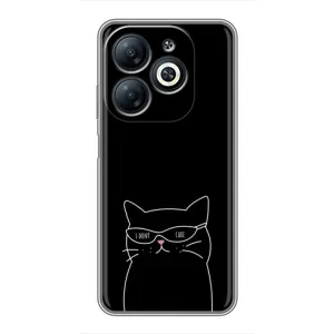 Чохол з малюнком кіт на Infinix Smart 8 (Байдужий кіт)