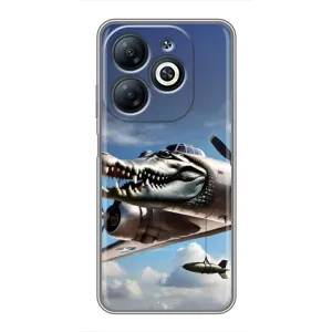Чехол с мемом Тралалело тралала на Infinix Smart 8 (Бомбардиро крокодило)