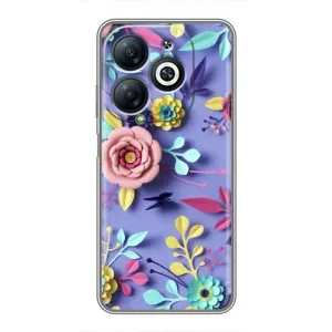 Чехлы с Цветами для Infinix Smart 8 (VPrint) (Цветочный дизайн)
