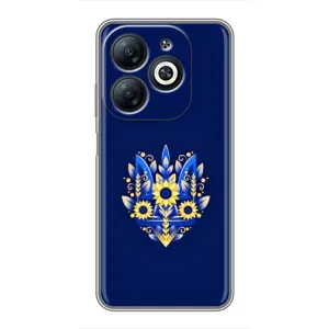 Чехлы для Infinix Smart 8  Укр. Символика (AlphaPrint) (Цветочный Герб)