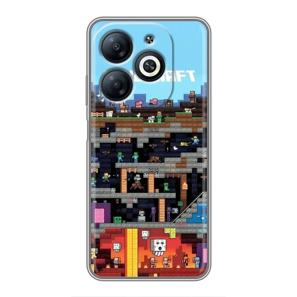 Чехол с принтом «фон Minecraft» для Infinix Smart 8