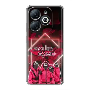 Чехол Гра в кальмара для Infinix Smart 8 (Охранники Игра кальмара)