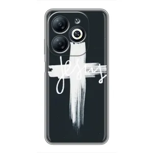 Чехол для Infinix Smart 8 (AlphaPrint) - (Христианские) (Иисус)