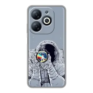 Чехол с принтом «Космонавт фото» для Infinix Smart 8