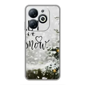 Новогодние, Праздничные Чехлы для Infinix Smart 8 - 2024 год (Let it snow)