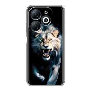 Чехол с картинкой «Хищники» для Infinix Smart 8 (Лев в темноте)