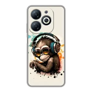 Чехол с принтом «Макака в наушниках» для Infinix Smart 8