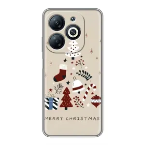 Рождественские Чехлы для Infinix Smart 8 (VPrint) (Merry Christmas)