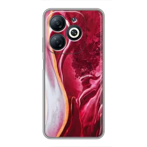 Чехол с принтом «Мрамор красный» для Infinix Smart 8