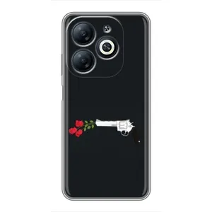 Чехлы (ART) Цветы на Infinix Smart 8 (VPrint) (Неожиданные цветы)