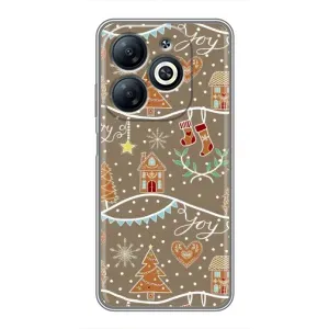 Новогодние, Праздничные Чехлы для Infinix Smart 8 - 2024 год (Новогодние пряники)