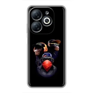 Чехол с Обезьянами Infinix Smart 8 - (AlphaPrint)