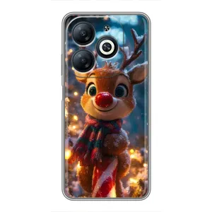 Чехол с принтом «Олень с шарфом» для Infinix Smart 8