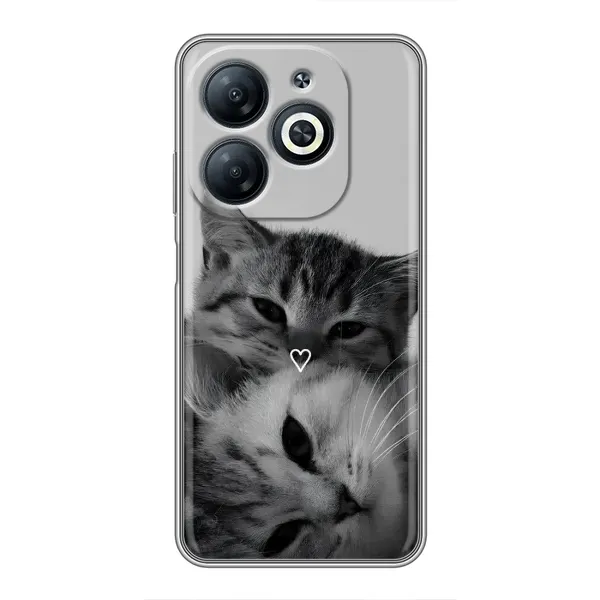Чохол з принтом «Пара котів» для Infinix Smart 8