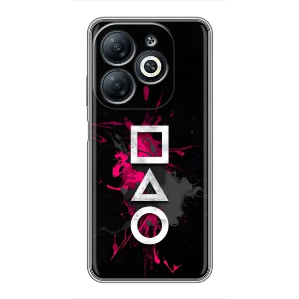 Чехол с принтом «Символы Игра кальмара» для Infinix Smart 8 Чехол с принтом «Символы Игра кальмара» для Infinix Smart 8