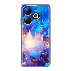 Рождественские Чехлы для Infinix Smart 8 (VPrint) (Рождественский город)