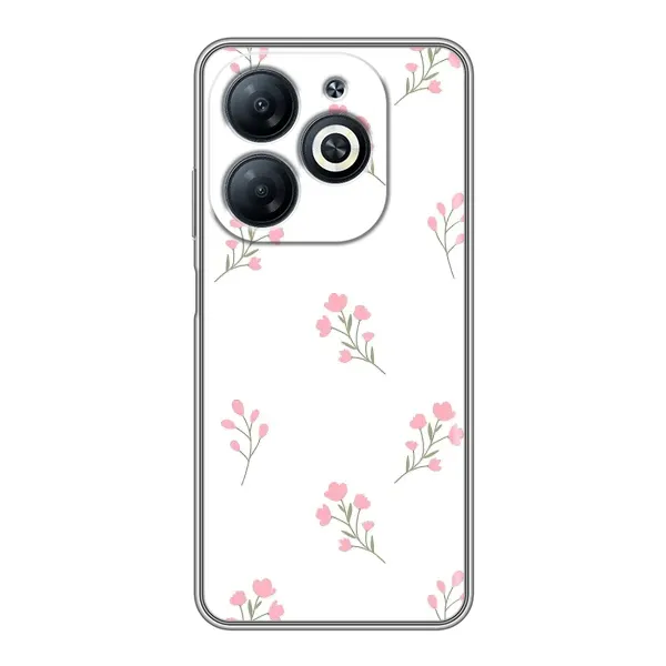 Чохол з принтом «Рожеві квіти» для Infinix Smart 8 Чохол з принтом «Рожеві квіти» для Infinix Smart 8