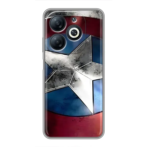 Чехол с принтом «Щит Капитана Америки» для Infinix Smart 8 Чехол с принтом «Щит Капитана Америки» для Infinix Smart 8