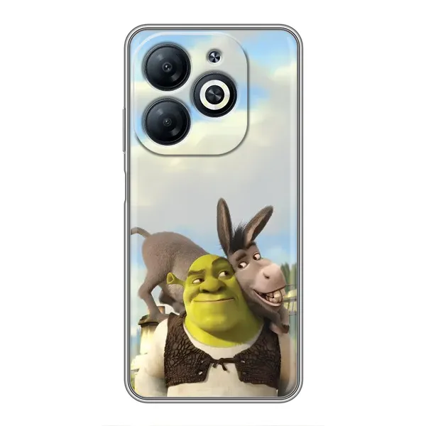 Чехол с принтом «Шрек и Осел» для Infinix Smart 8 Чехол с принтом «Шрек и Осел» для Infinix Smart 8