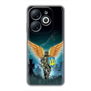 Чехлы с картинкой ЗСУ для Infinix Smart 8 (AlphaPrint) (Солдат ЗСУ)