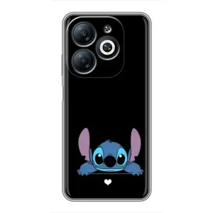 Чехол с принтом Стич на Infinix Smart 8 (Стич на черном)