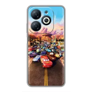 Силиконовый чехол Маквин для Infinix Smart 8 (Тачки на трассе)