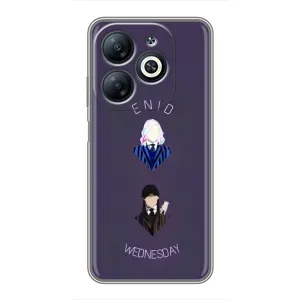Чехлы Венсдей на Infinix Smart 8 Уэнсдей (AlphaPrint) (Уэнздей и подруга)