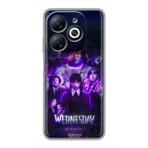Чехол с дизайном Венздей 2 на Infinix Smart 8 (Фиолетовая магия Уэнздей)