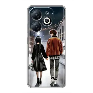 Чехол с дизайном Венздей 2 на Infinix Smart 8 (Уэнздей и Тайлер)