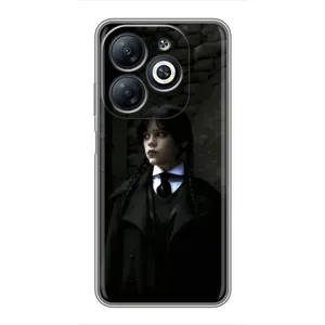 Чехол с дизайном Венздей 2 на Infinix Smart 8 (Темный стиль Уэнздей)