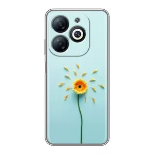 Чехлы с Цветами для Infinix Smart 8 (VPrint) (Желтый цветок)