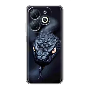 Чехол с картинкой «Хищники» для Infinix Smart 8 (Черная змея)