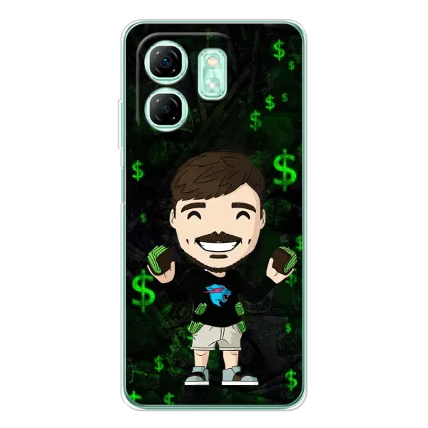 Чохол з принтом «Блогер Beast» для Infinix Smart 9 Чохол з принтом «Блогер Beast» для Infinix Smart 9
