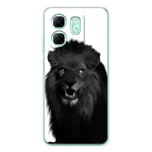 Чехлы с картинками животных Infinix Smart 9 (Черный ЛЕВ)