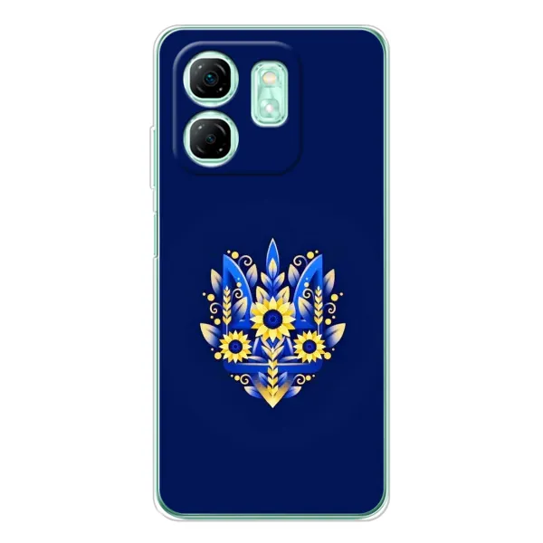 Чохол з принтом «Квітковий Герб» для Infinix Smart 9 Чохол з принтом «Квітковий Герб» для Infinix Smart 9