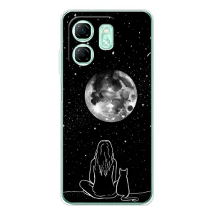 Чохол з малюнком кіт на Infinix Smart 9 (Дівчина з котом)