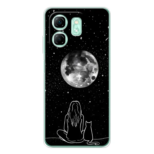 Чохол з принтом «Дівчина з котом» для Infinix Smart 9 Чохол з принтом «Дівчина з котом» для Infinix Smart 9