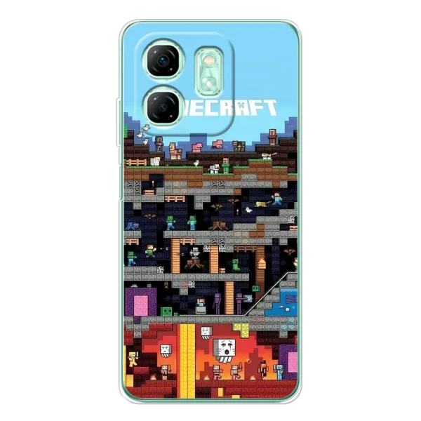 Чехол с принтом «фон Minecraft» для Infinix Smart 9 Чехол с принтом «фон Minecraft» для Infinix Smart 9