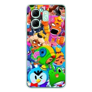 Чехол с принтом «герои Бравл Старс» для Infinix Smart 9