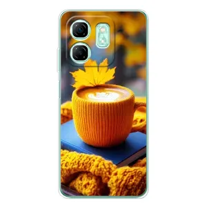Чехол с принтом «Кофе на желтом пледе» для Infinix Smart 9