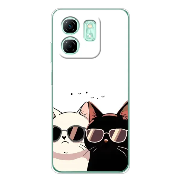 Чохол з принтом «Коти в окулярах» для Infinix Smart 9 Чохол з принтом «Коти в окулярах» для Infinix Smart 9